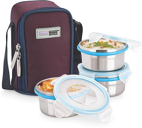 steel lock lunch box india|insulated lunch boxes.